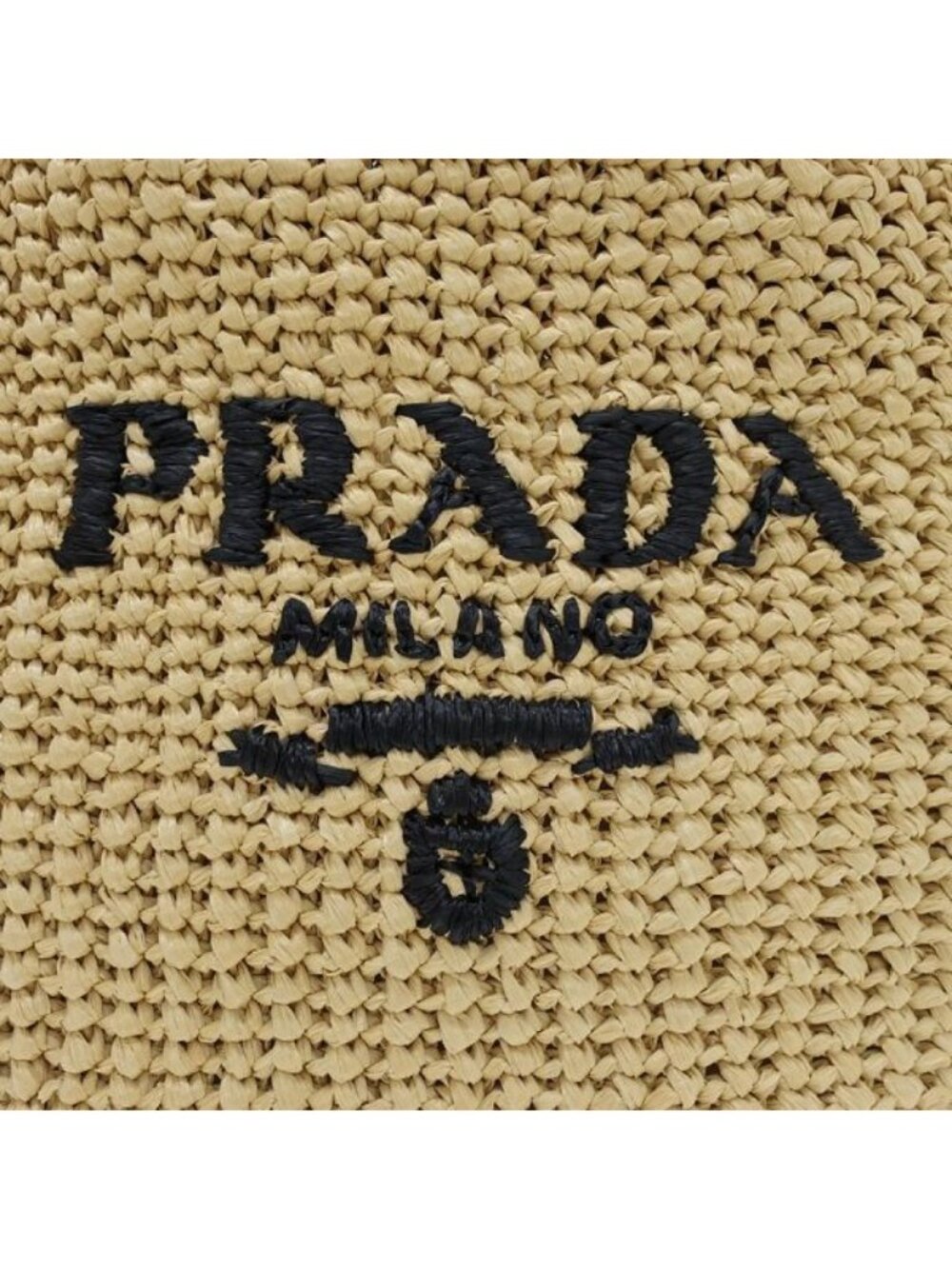 Prada Logo Raffia Clutch - Picture 6 of 9